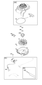 Flywheel, Ignition, And Starter Group Diagram and Parts List for 8P502-0089-H5  Briggs and Stratton Engine